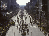 Finishers on Boyleston Street at the 1990 Boston Marathon