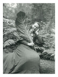 Mt Hood  Oregon - Woman with Large Leaf Photograph