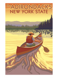 The Adirondacks  New York State - Canoe Scene