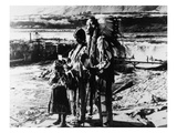 Chief Tommy Thompson  Wife Flora  Her Granddaughter Linda Marie George - Celilo Falls  Oregon Photo