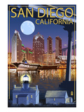 San Diego  California - Skyline at Night