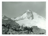 Mt Hood  Oregon - Hikers with Horses Photograph