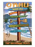 Waikiki  Oahu  Hawaii - Sign Destinations