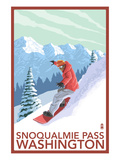 Snowboarder Scene - Snoqualmie Pass  Washington
