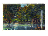 Syracuse  New York - Onondaga Park Fountain and Japanese Pergola