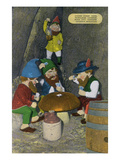 Lookout Mountain  Tennessee - Fairyland Caverns  Interior View of Gnomes Playing Poker
