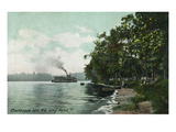 Chautauqua Lake  New York - Long Point View of Steamer