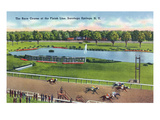 Saratoga Springs  New York - View of the Race Track Finish Line
