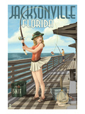 Jacksonville  Florida - Fishing Pinup Girl
