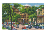 Saratoga Springs  New York - Grand Union and Rip Van Winkle Hotels View