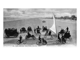 Daytona Beach  Florida - Crowds on Bicycles and in Cars