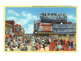 Atlantic City  New Jersey - Steel Pier View from Boardwalk