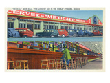 Tijuana  Mexico - Mexicali Beer Hall  Longest Bar in World