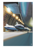 Blimps in Hangar