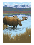 Moose in Lake