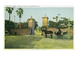 St Augustine  Florida - Old City Gates View
