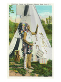 Allegany State Park  New York - View of Chief Corn Planter and Wigwam