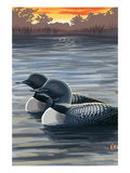 Loons and Sunset