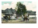 Syracuse  New York - Horse Carriages on the Boulevard