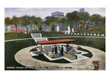 Saratoga Springs  New York - Congress Springs View of Grand Union Hotel