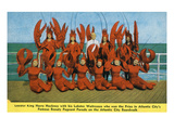 Atlantic City  New Jersey - Lobster King Harry Hackney with Lady Lobsters