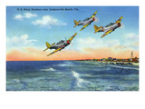 Jacksonville  Florida - US Navy Bombers over the Beach