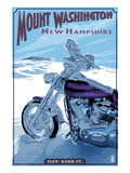 Mt Washington  New Hampshire - Motorcycle in Snow