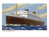 View of Cunard Ocean Liner Britannic