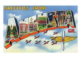 Augusta  Georgia - Large Letter Scenes  Airplanes