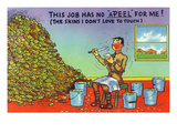 Peeling Potatoes  Job Has No Appeal to Soldier