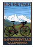 Downieville  California - Bicycle and Mountains