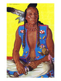 Portrait of Clears Up  a Stalwart Blackfeet Brave
