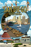 San Diego  California Montage