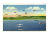 US Army - Boeing B-17 Flying Fortresses  Douglas B-18s in Flight