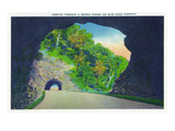 North Carolina - Blue Ridge Parkway  View Through a Double Tunnel on the Road