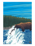 Grizzly Bear Fishing
