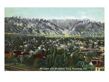 Pasadena  California - View of Mt Lowe and Mt Wilson