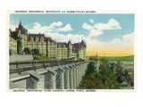 Quebec  Canada - Chateau Frontenac Overlooking Lower Town Scene