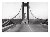 Tacoma  Washington - November 7  1940 - Tacoma Narrows Bridge - Man on Bridge