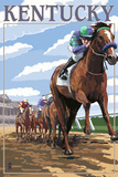 Kentucky - Horse Racing Track Scene