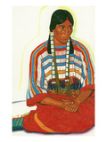 Portrait of Mountain Flower  a Blackfeet Maiden