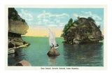 Lake Superior  Wisconsin - Apostle Islands  Gem Island Scene