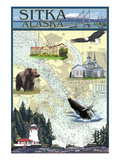 Sitka  Alaska - Nautical Chart