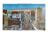 Winnipeg  Manitoba - Portage Avenue Aerial Scene