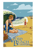 Woman and Beach Scene - Vero Beach  Florida
