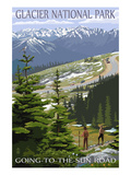 Glacier National Park - Going to the Sun Road and Hikers