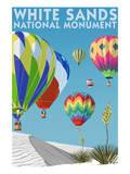 White Sands National Monument  New Mexico - Hot Air Balloons