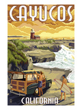 Cayucos  California - Woody and Lighthouse