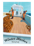 Winter Harbor  Maine - Lobster Boat Scene