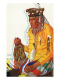 Portrait of Lazy Boy  a Blackfeet Medicine Man